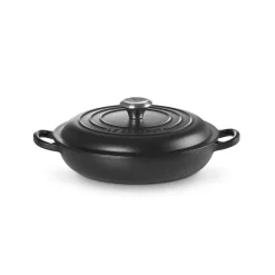 Le Creuset Signature Cast Iron 22cm Shallow Casserole - Satin Black