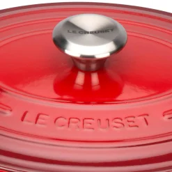 Le Creuset Signature Cast Iron 25cm Oval Casserole - Cerise