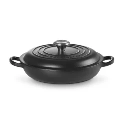 Le Creuset Signature Cast Iron 26cm Shallow Casserole - Satin Black