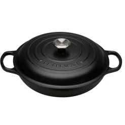 Le Creuset Signature Cast Iron 26cm Shallow Casserole - Satin Black