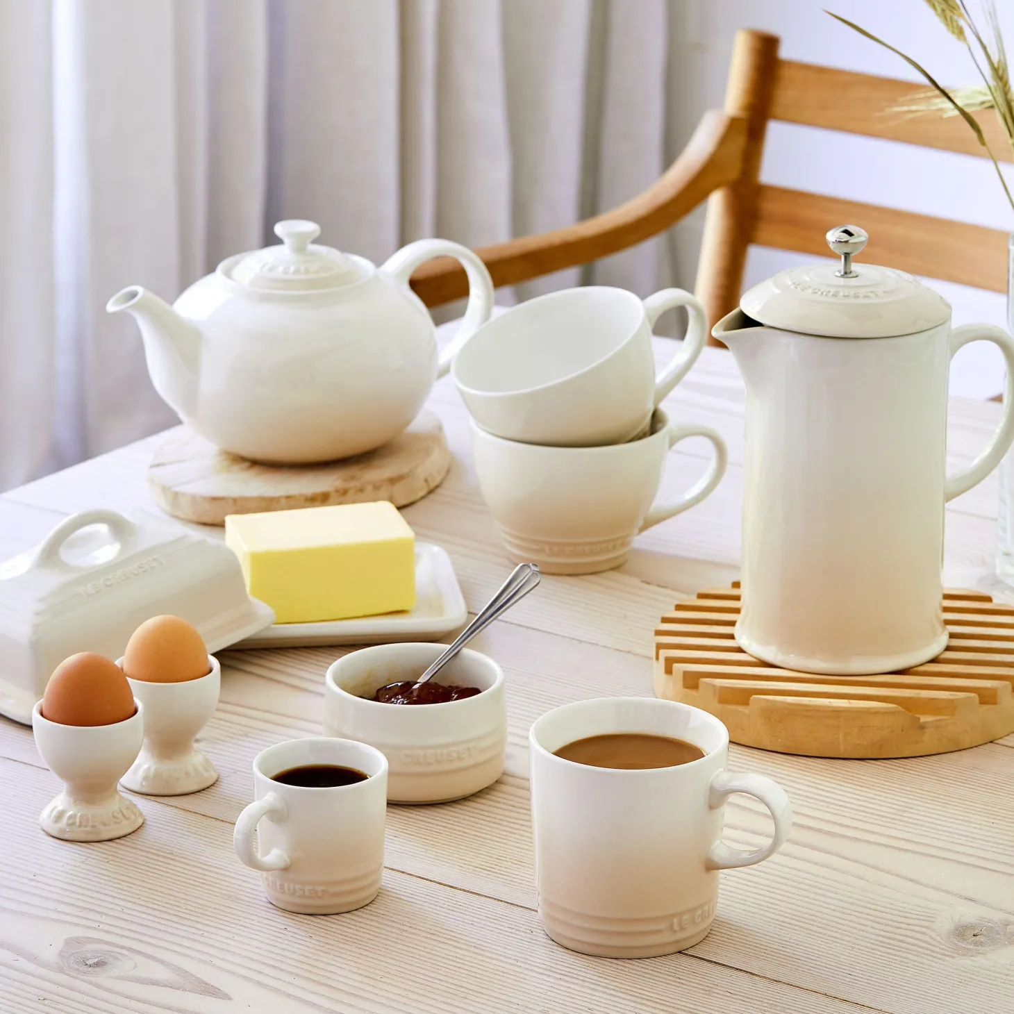 Le Creuset Stoneware Butter Dish - Meringue