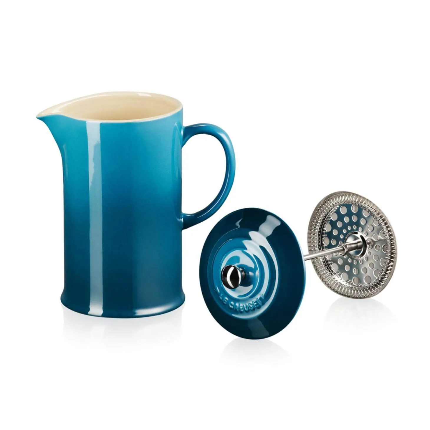 Le Creuset Stoneware Cafetiere - Deep Teal