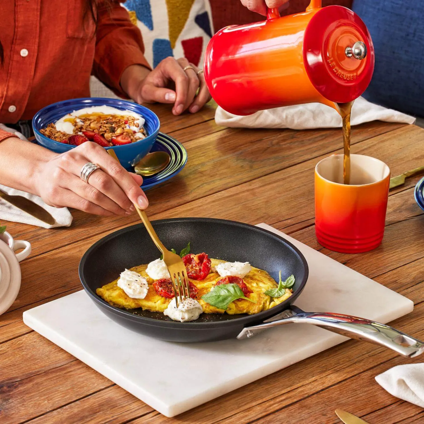 Le Creuset Stoneware Cafetiere - Volcanic