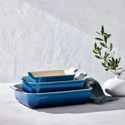 Le Creuset Stoneware Heritage 26cm Rectangular Deep  Dish - Azure