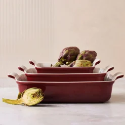 Le Creuset Stoneware Heritage 26cm Rectangular Deep Dish - Garnet