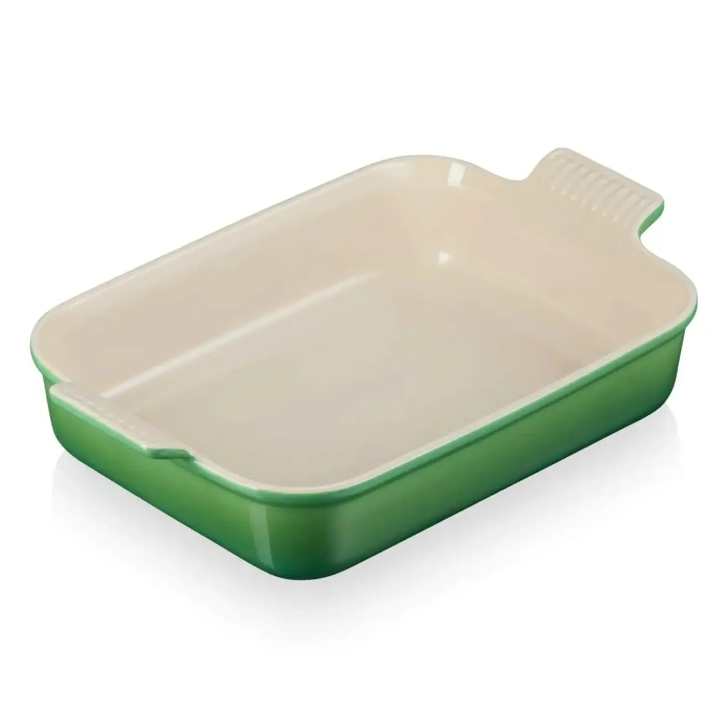 Le Creuset Stoneware Heritage 32cm Rectangular Deep Dish - Bamboo Green