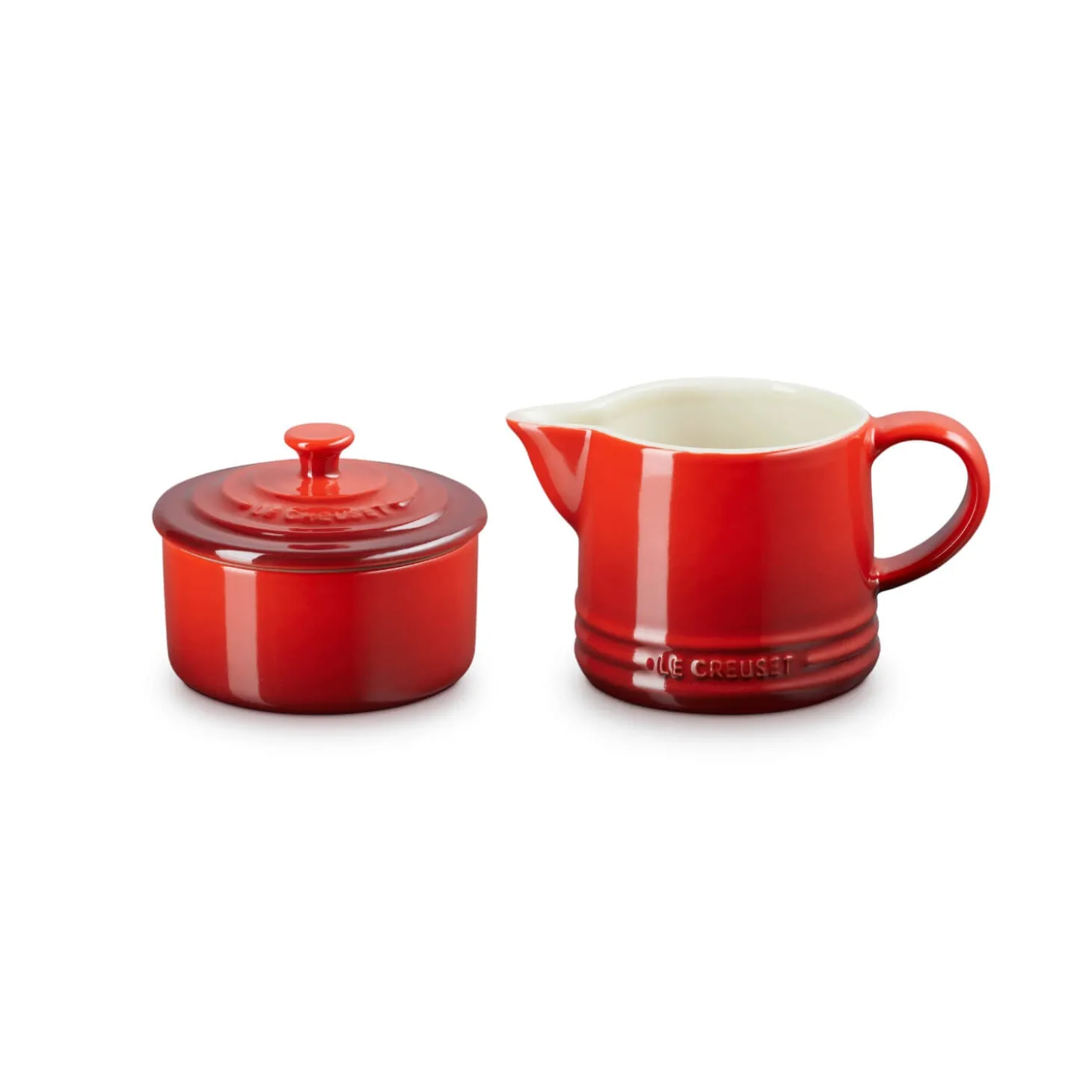 Le Creuset Stoneware Milk & Sugar Set - Cerise