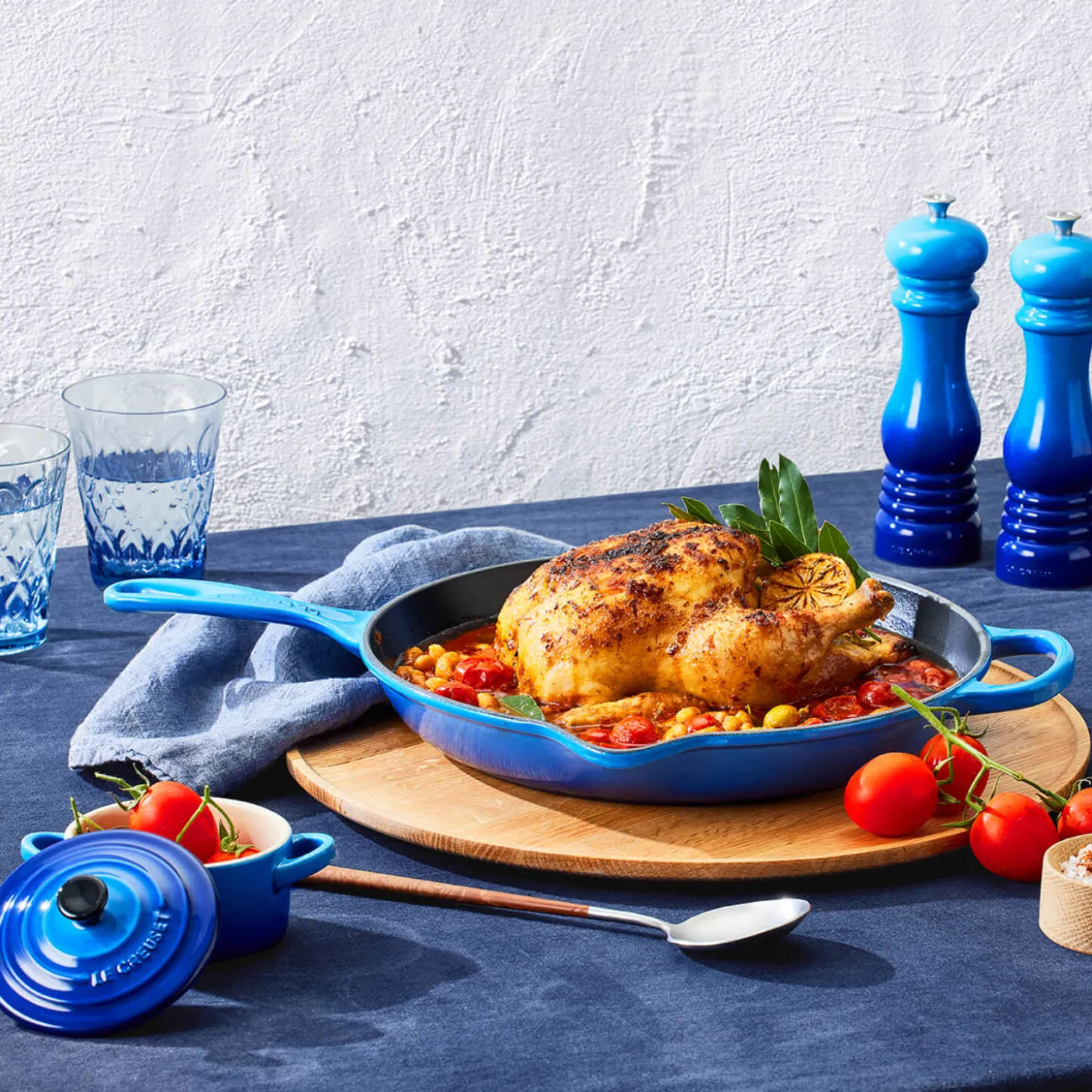Le Creuset Stoneware Petite Round Casserole - Azure