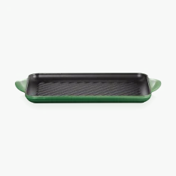 Le Creuset Traditional Cast Iron 32cm Rectangular Grill - Bamboo Green