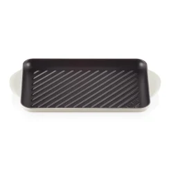 Le Creuset Traditional Cast Iron 32cm Rectangular Grill - Meringue