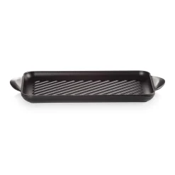 Le Creuset Traditional Cast Iron 32cm Rectangular Grill - Satin Black