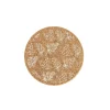 Liga Round Cork Coaster - Pinecone - White