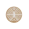 Liga Round Cork Coaster - Ripples - White