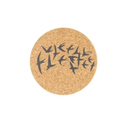 Liga Round Cork Coaster - Swallows - Grey