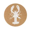 Liga Round Cork Placemat - Lobster - White