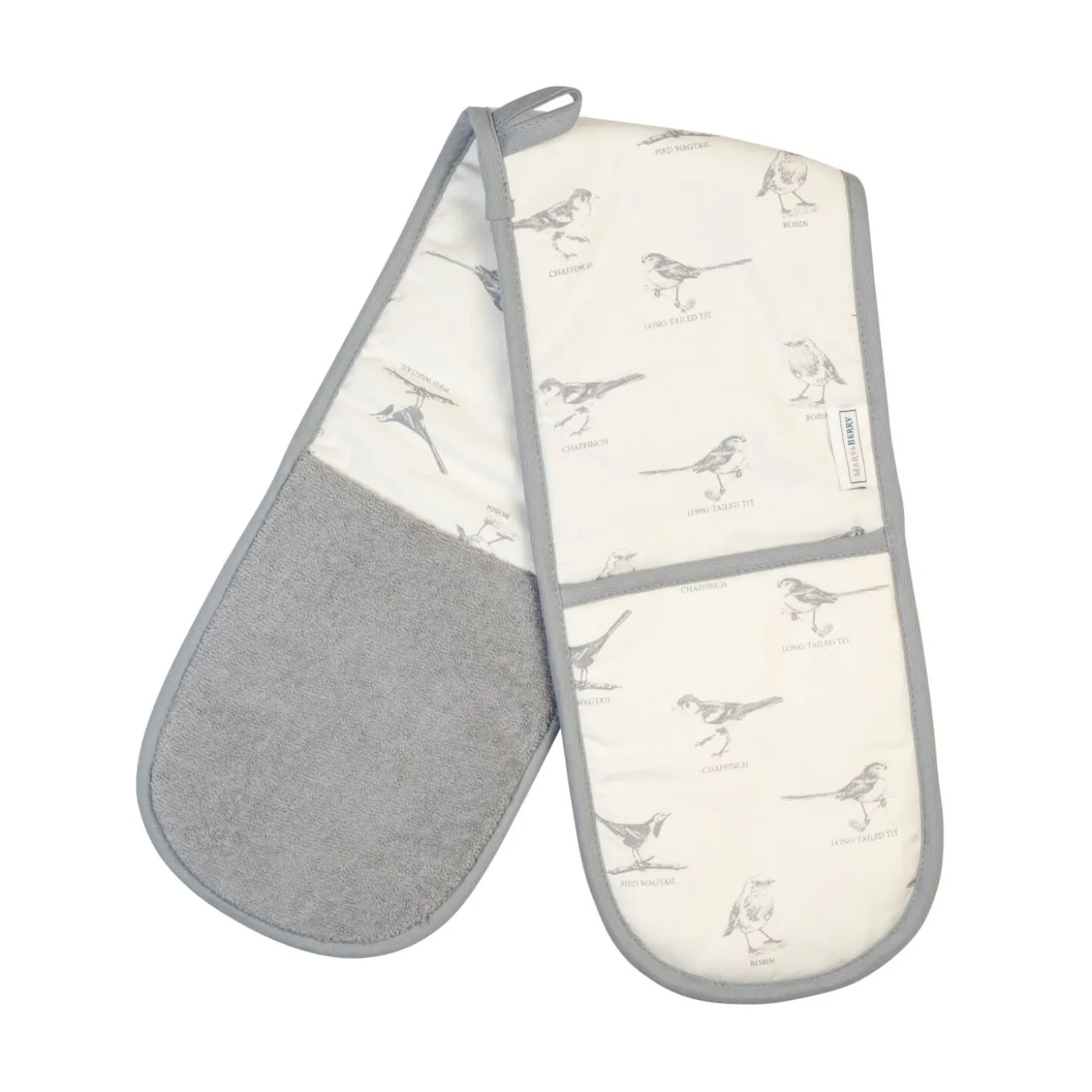 Mary Berry English Garden 100% Cotton Double Oven Gloves - Birds