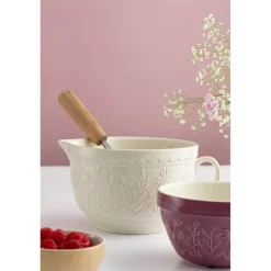 Mason Cash In The Forest 25cm Stoneware Batter Bowl - Cream, Owl