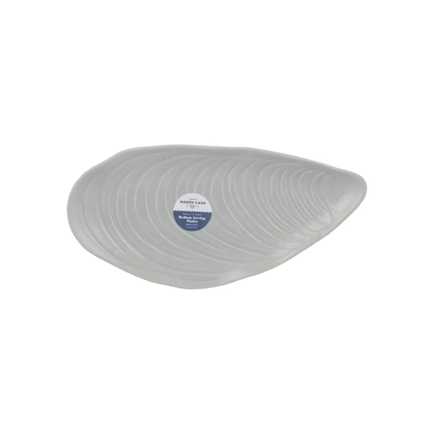 Mason Cash Nautical Medium Shell Platter - Grey/Blue