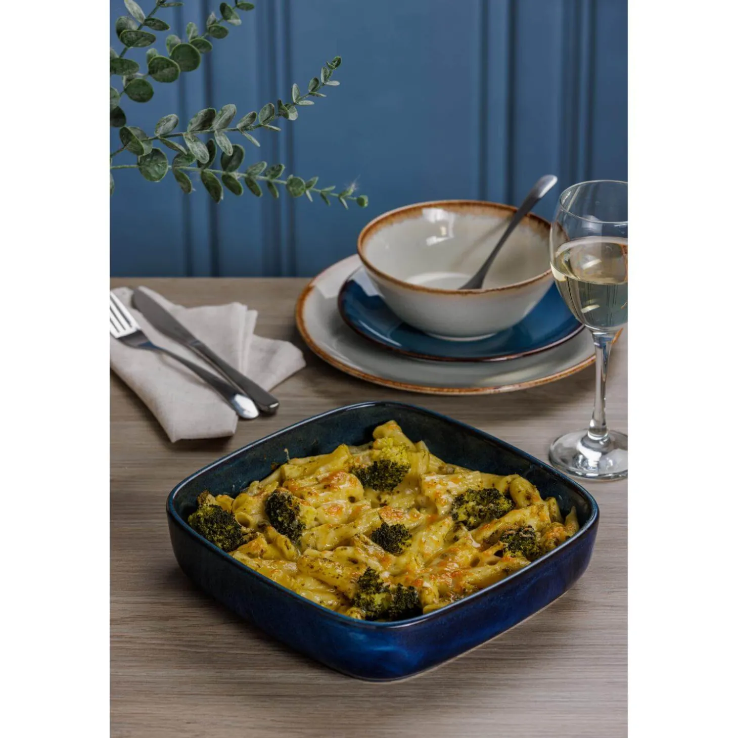 Mason Cash Reactive Blue Stoneware 24cm Square Roaster
