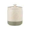 Mason Cash Stoneware Home To Roost 13cm x 19cm Large Storage Jar - Cream & Green