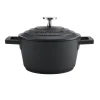 Masterclass Cast Aluminium 16cm Lightweight Round Casserole Dish - Black