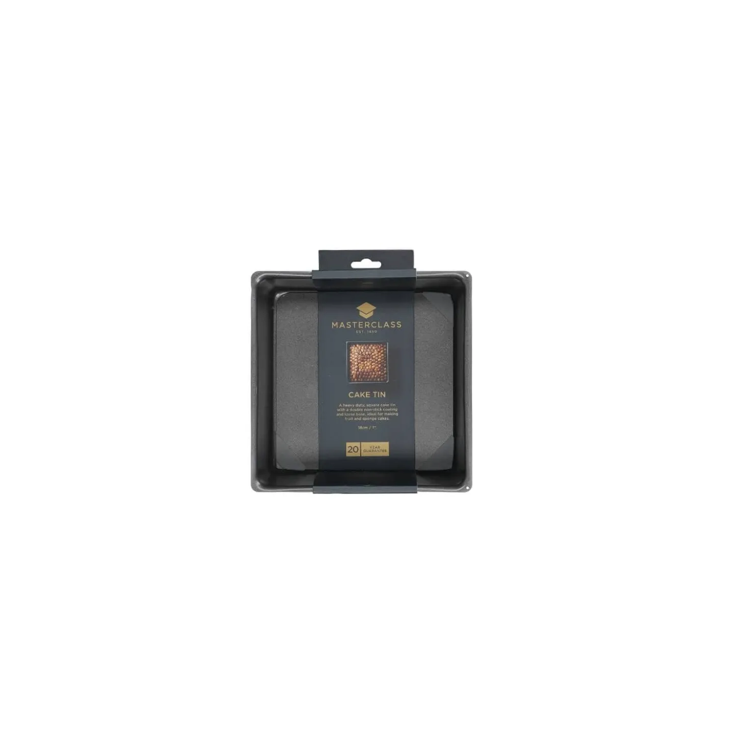MasterClass Loose Base Square Deep Cake Tin - 18cm