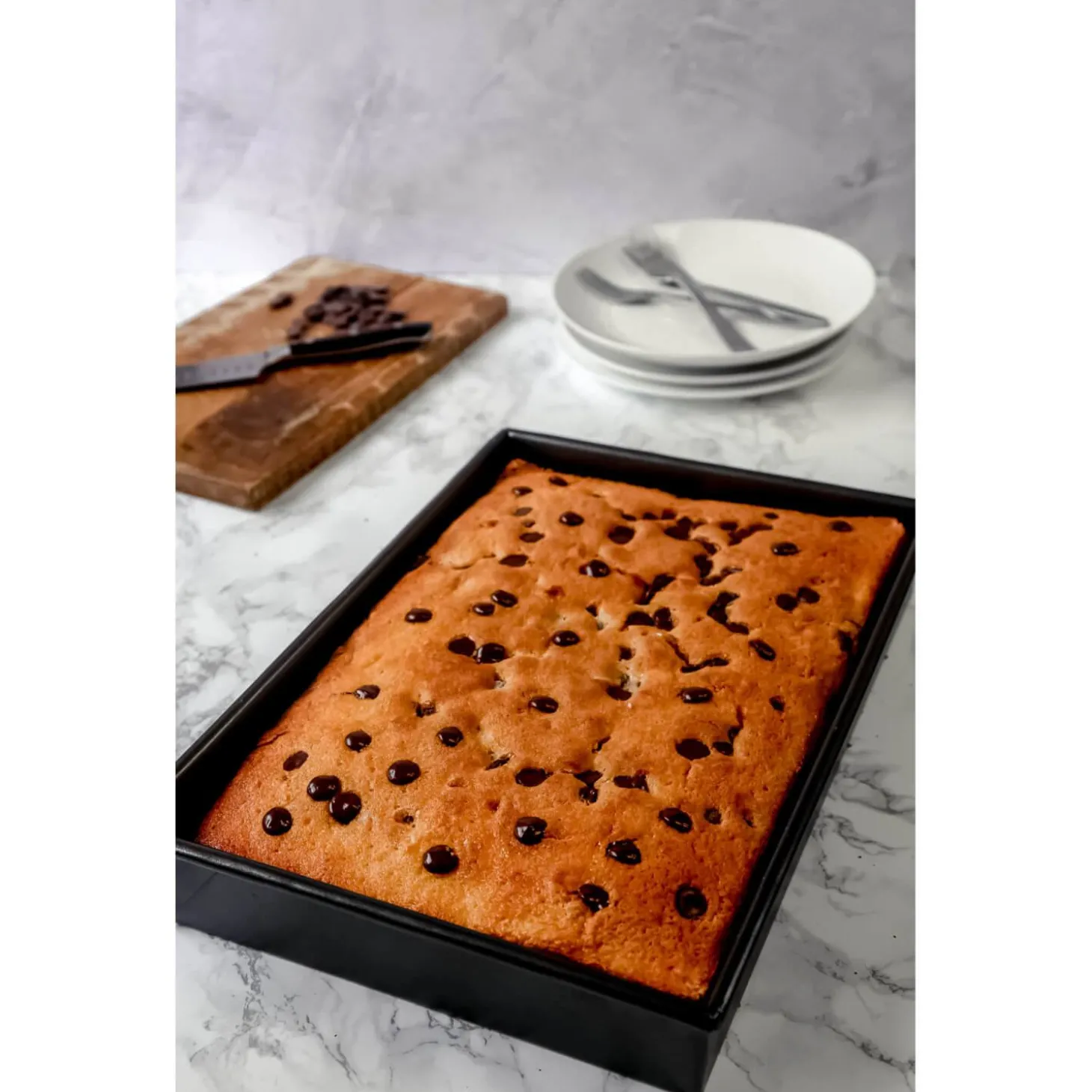 Masterclass Non-Stick Rectangle Deep Cake Tin - 35cm