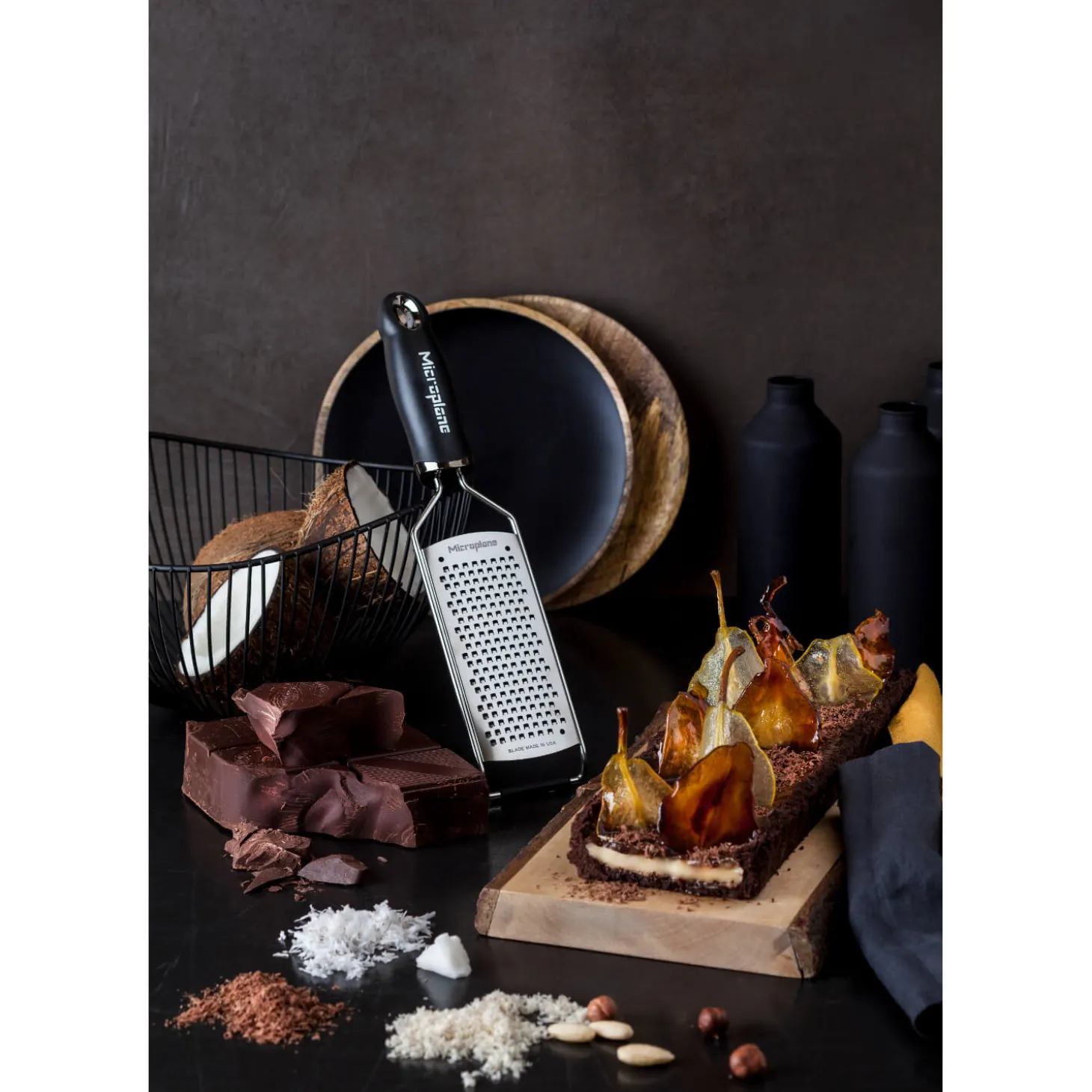Microplane Gourmet Series Coarse Cheese Grater - Black