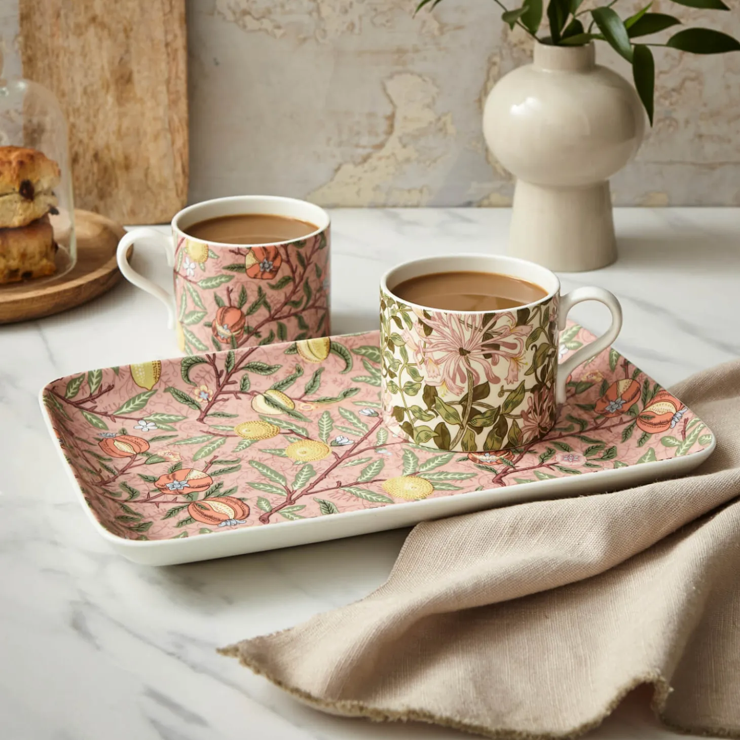 Morris & Co Porcelain Serving Tray - Fruit