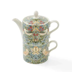 Morris & Co Porcelain Tea For One - Strawberry Thief