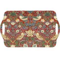 Morris & Co Strawberry Thief Large Tray - Red