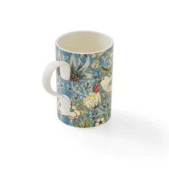 Morris & Co Strawberry Thief 340ml Porcelain Mug - Indigo