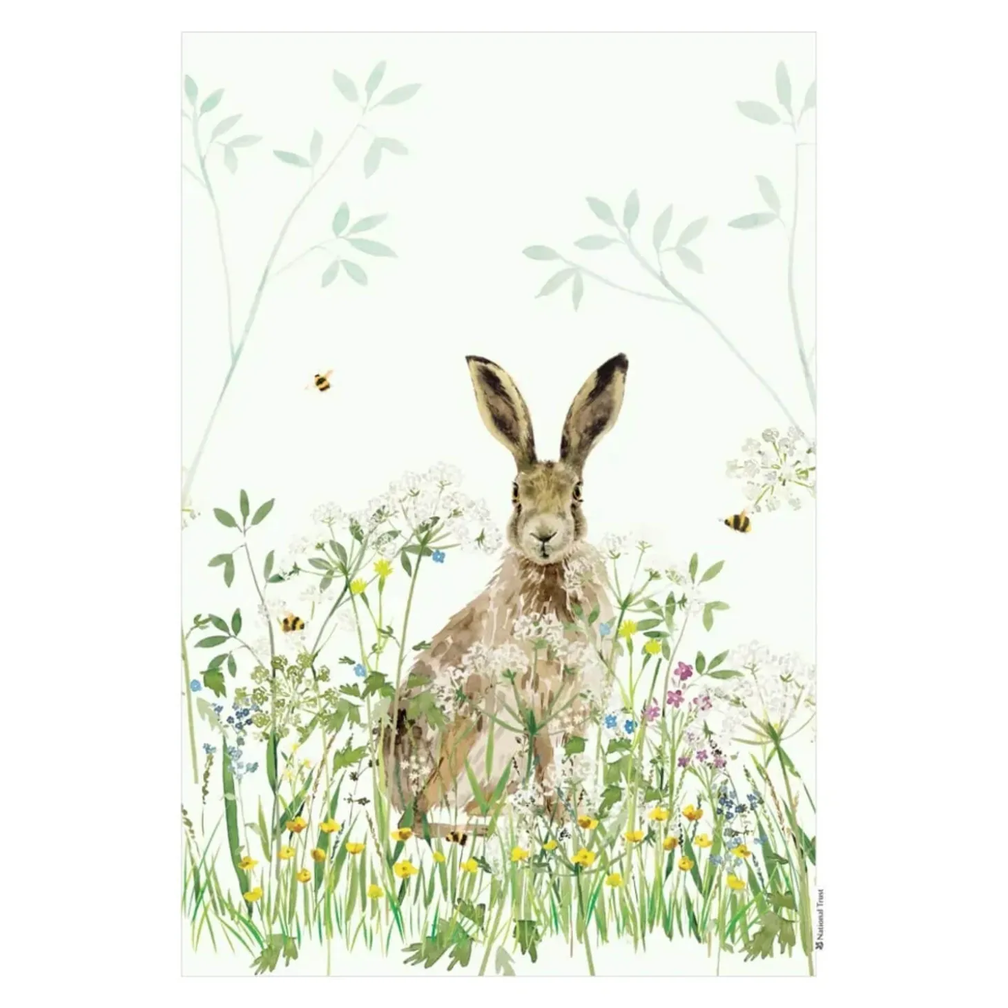 National Trust 100% Organic Cotton Tea Towel - Hare