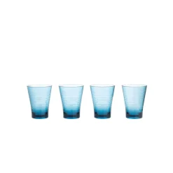 Navigate Linear Acrylic Set of 4 Tumbler Glasses - Blue