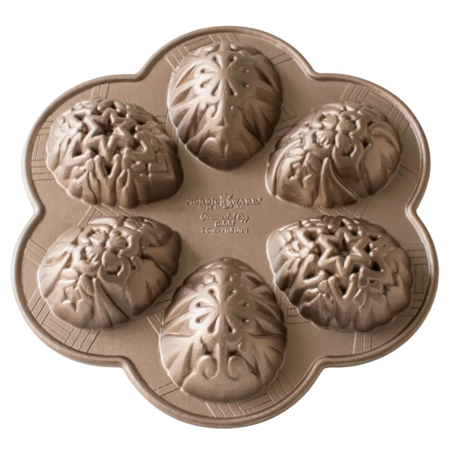 Nordic Ware Ornamental Egg Cakelet Pan - Toffee