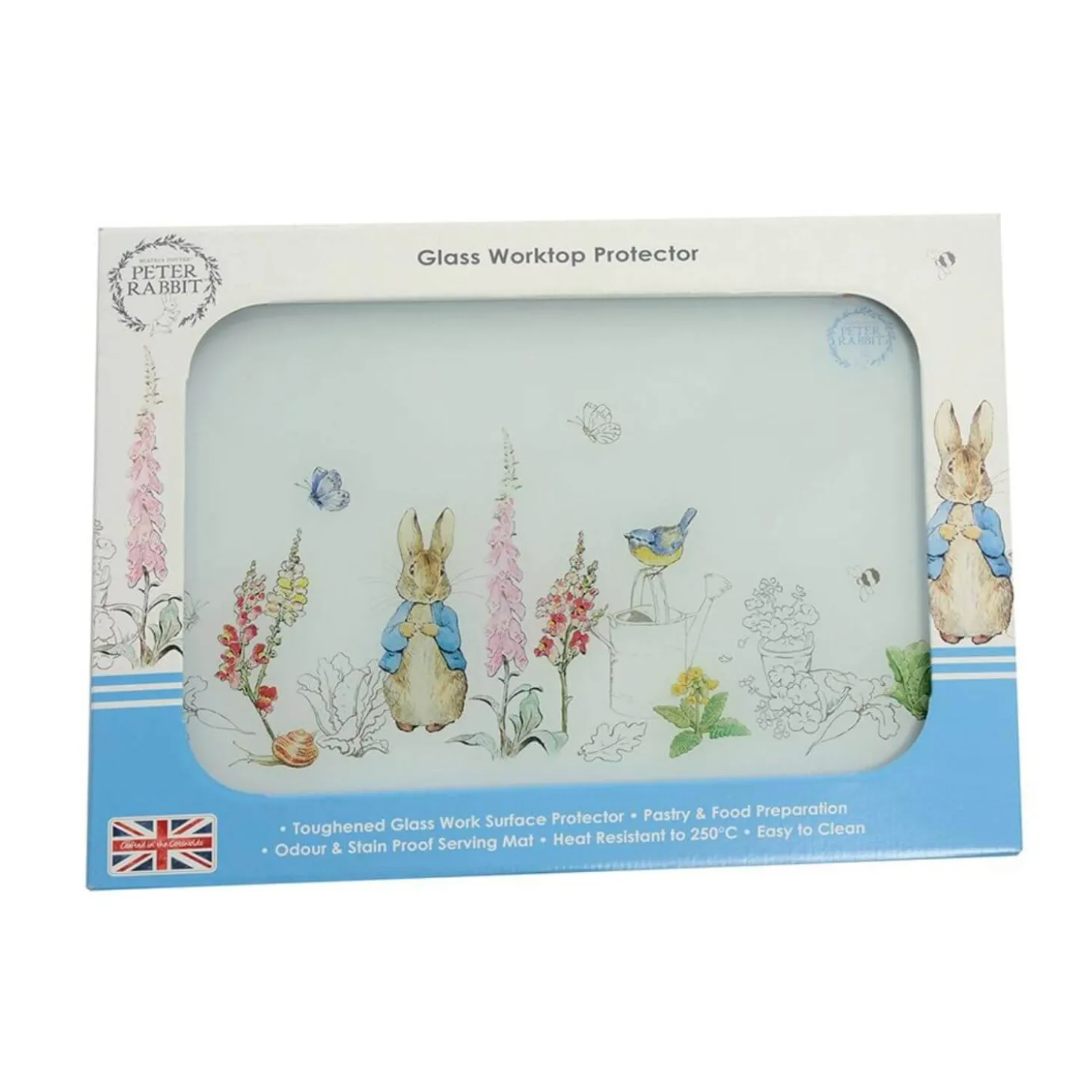 Peter Rabbit Classic Medium Glass Worktop Protector