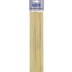 PME 12 Piece Wooden Dowel Rod Set - 30cm