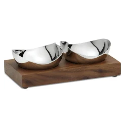 Robert Welch Drift Pinch Pot Set with Walnut Base