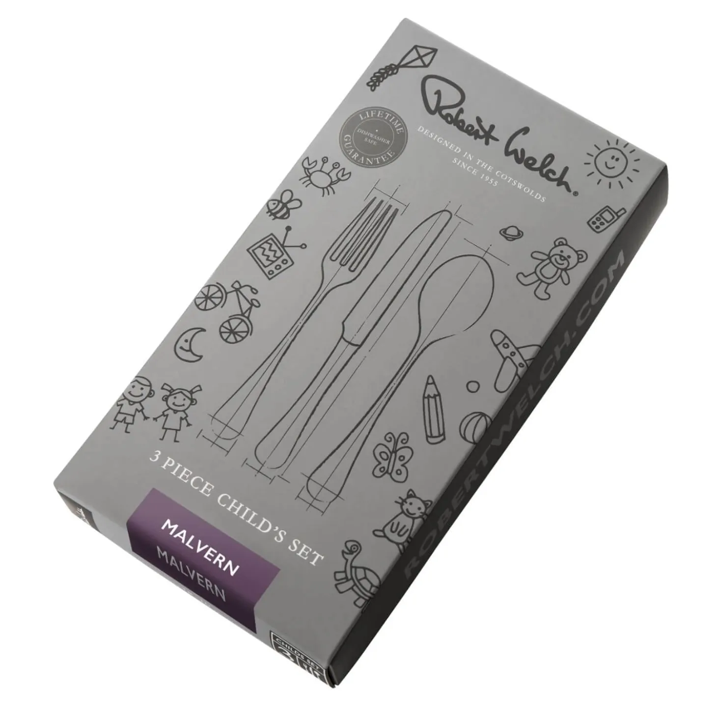 Robert Welch Malvern Bright Children's Cutlery Set - 3 Piece