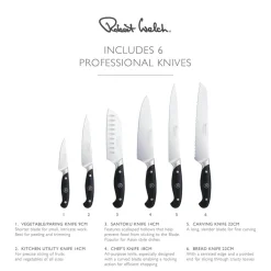 Robert Welch Professional V Angle 7 Piece Kitchen Knife Block Set