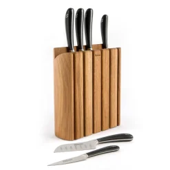 Robert Welch Signature Book 7-Piece Knife Block & Handheld Sharpener Set