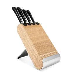 Robert Welch Signature Q 5-Piece Ash Kitchen Knife Block Set