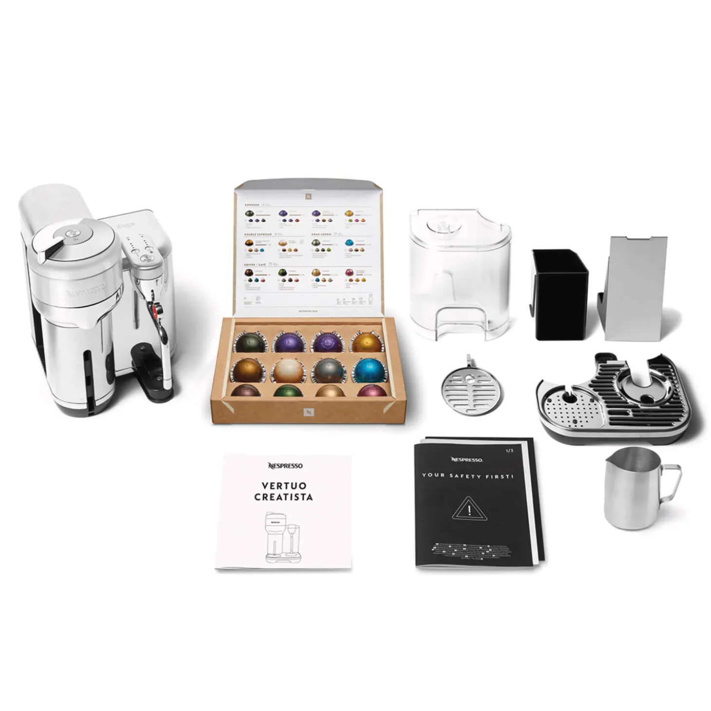 Sage Appliances Vertuo Creatista SVE850 Automatic Pod Coffee Machine - Brushed Stainless Steel