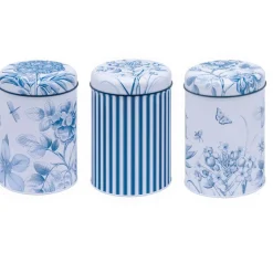 Sanderson Set Of 3 Caddies - Etchings & Roses