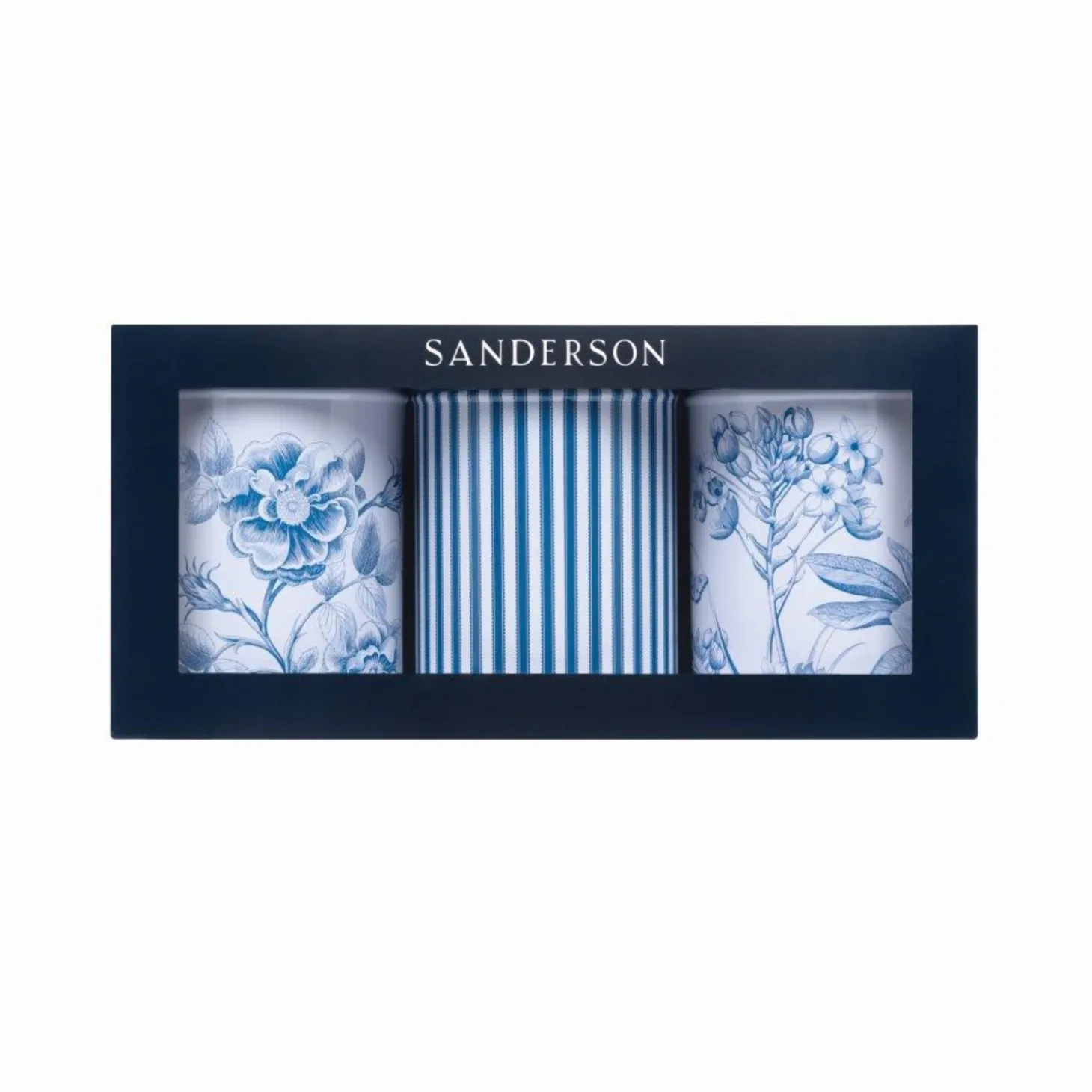 Sanderson Set Of 3 Caddies - Etchings & Roses