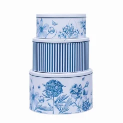 Sanderson Set of 3 Round Cake Tins - Etchings & Roses