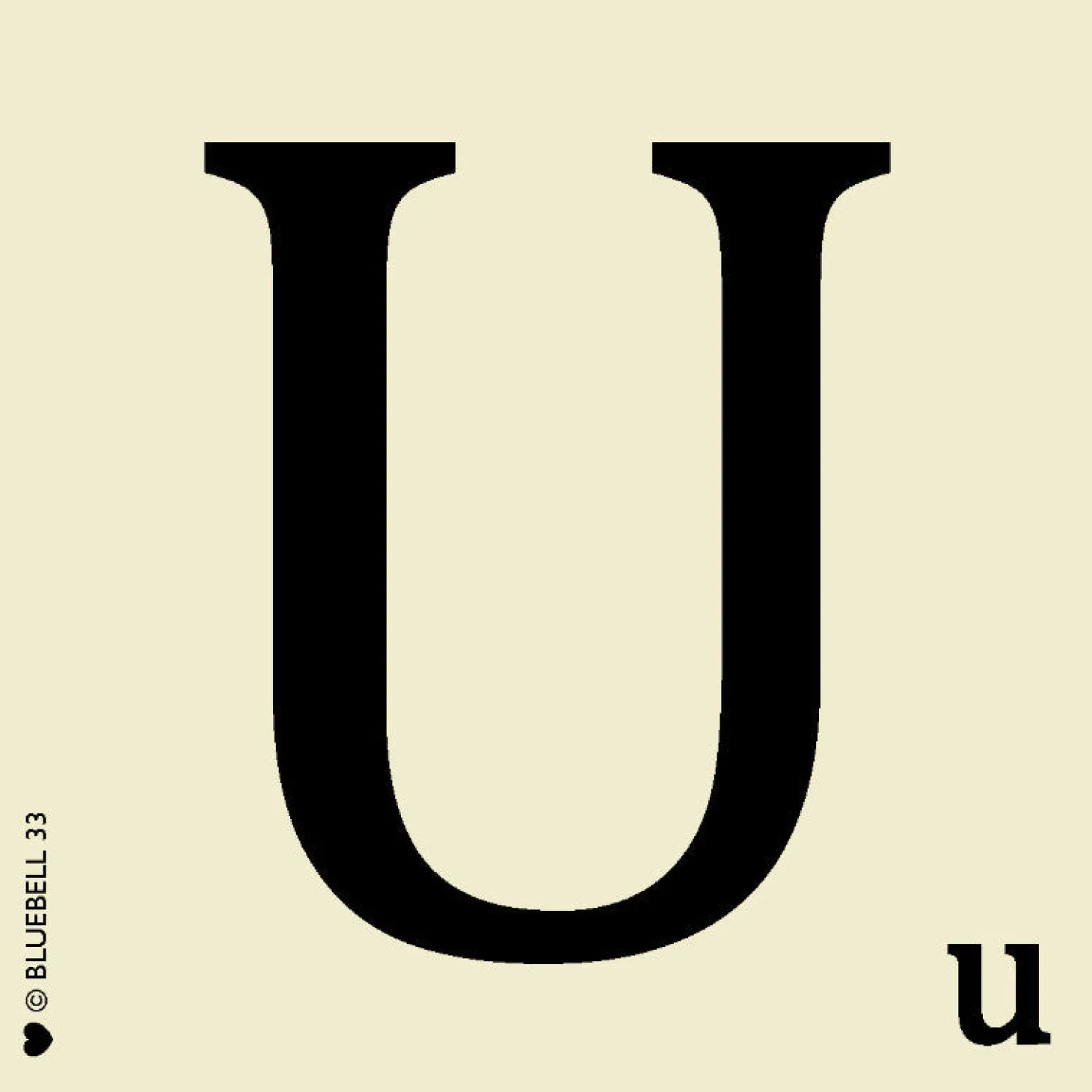 Scrabble Letter U Coaster