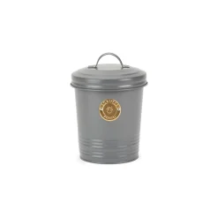 Scruffs 2Ltr Steel Pet Storage Cantina with Lid - Grey