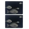 Selbrae House Set of 2 Slate Placemats - Fish Repeat
