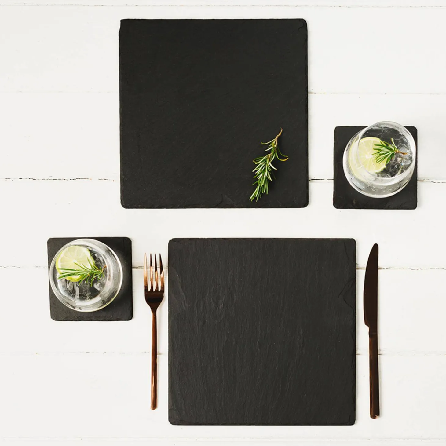 Selbrae House Set of 2 Slate Placemats - Square